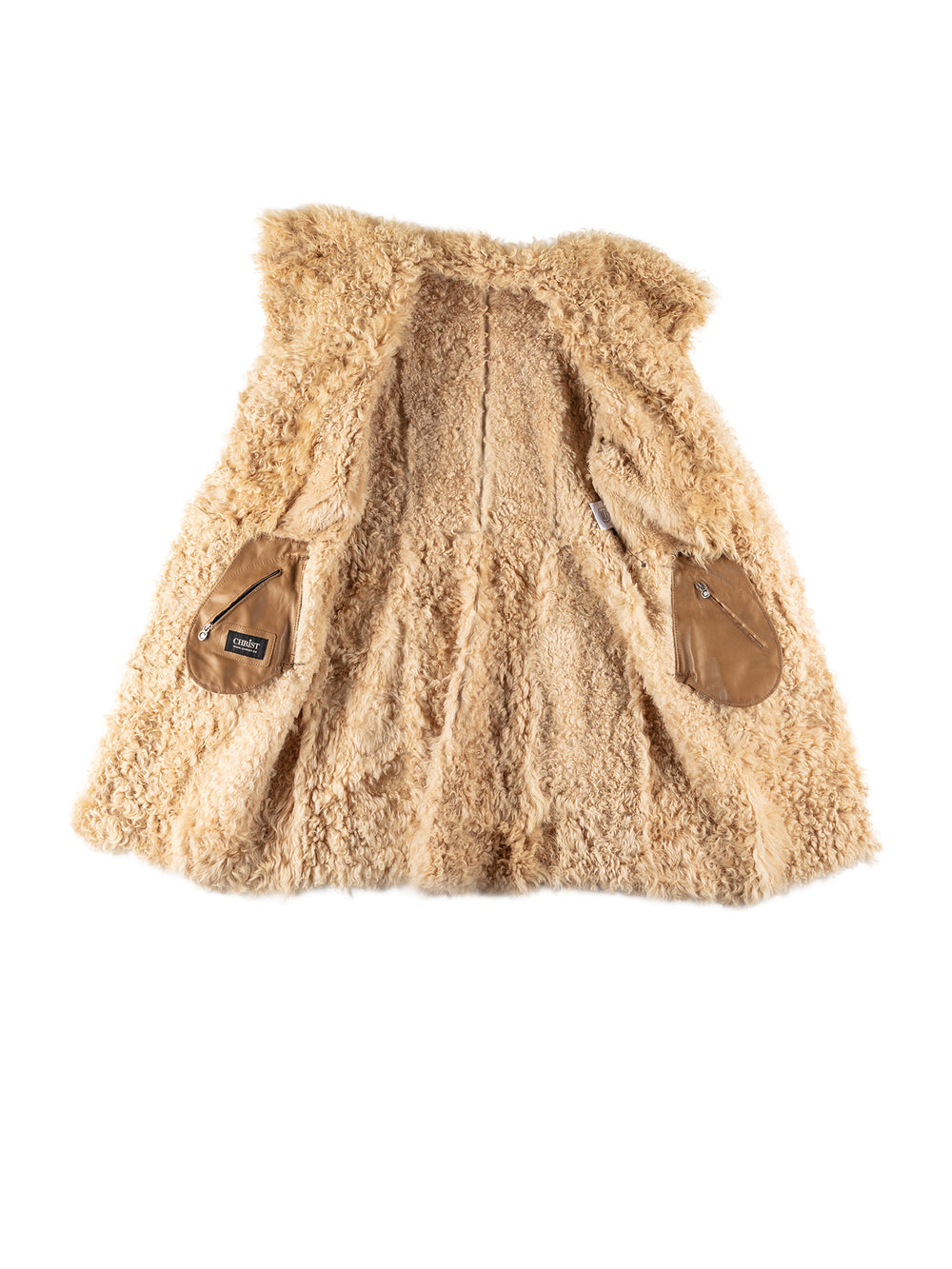 Vintage 70's Women Sheepskin Coat in BeigeMN628