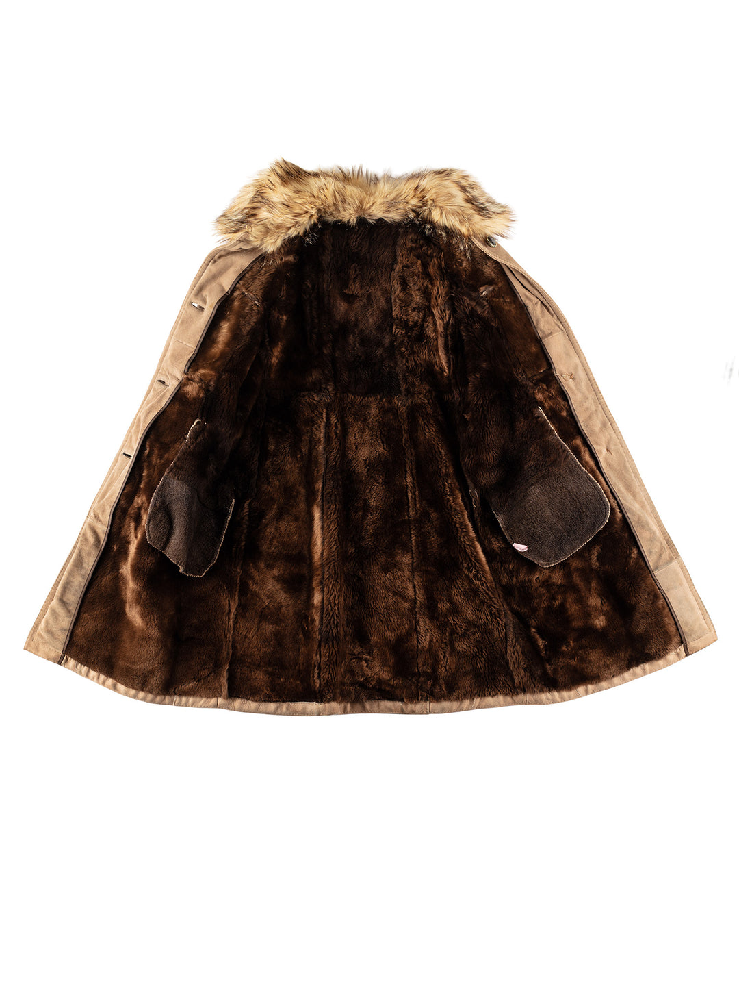 Vintage 70's Women Sheepskin Coat in BrownMN626