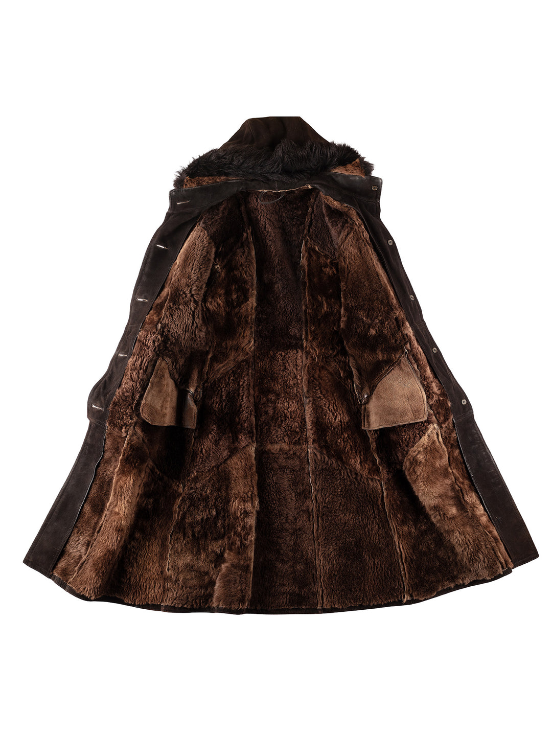 Vintage 70's Women Sheepskin Coat in BrownMN273