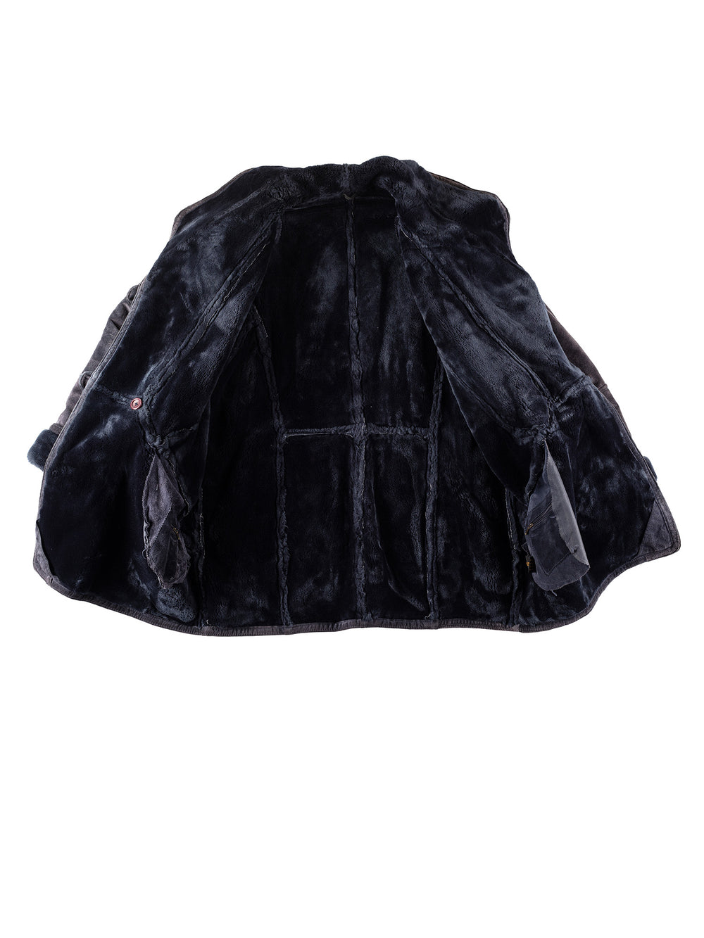 Vintage 80's Women Faux Sheepskin Coat in PurpleMN269