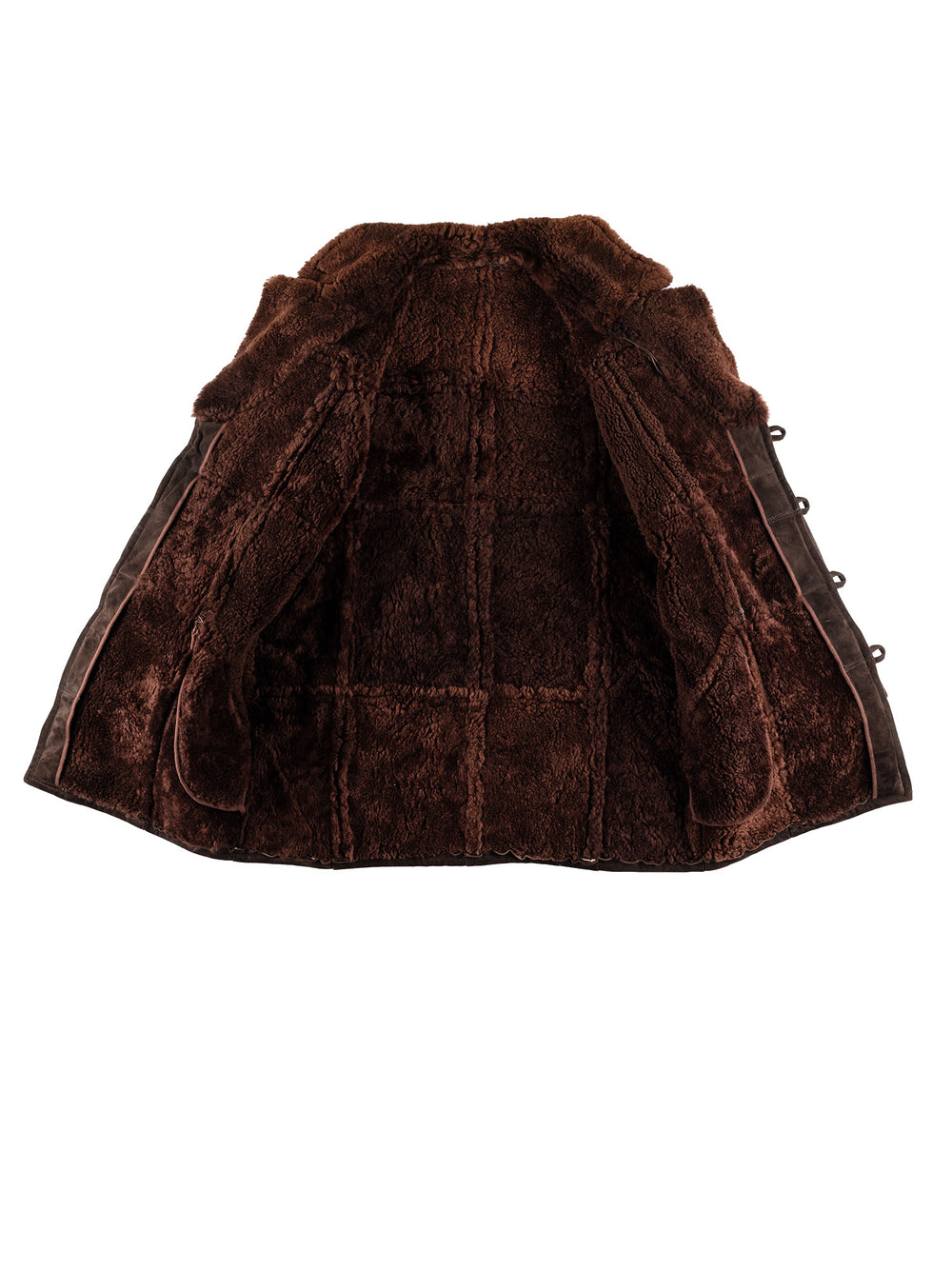 Vintage 80's Men Sheepskin Coat in BrownVN452