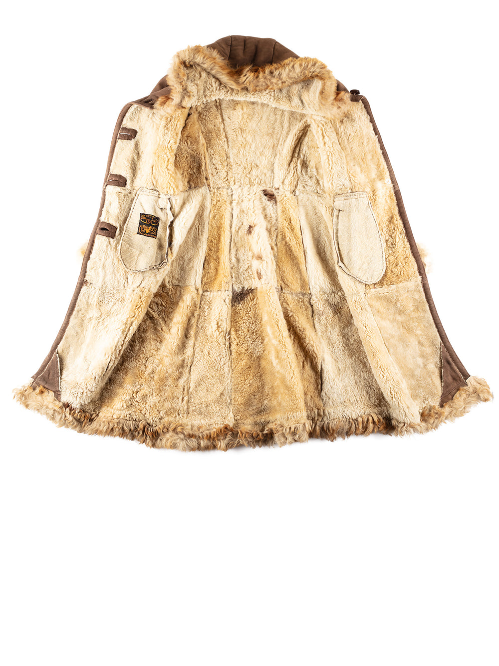 Vintage 70's Women Sheepskin Coat in BrownMN333