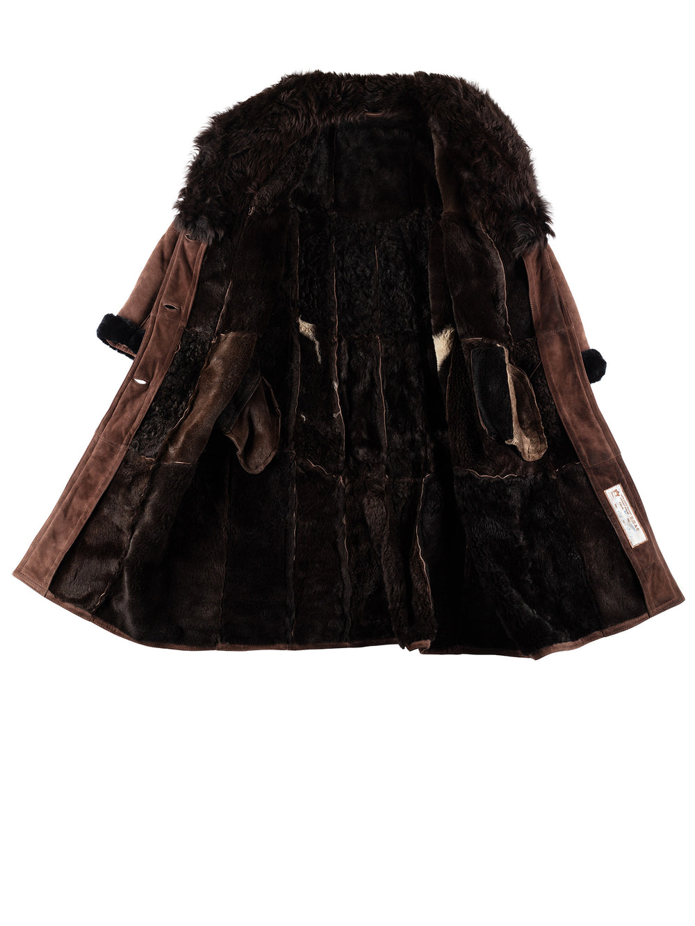 Vintage 70's Women Sheepskin Coat in BrownMN499
