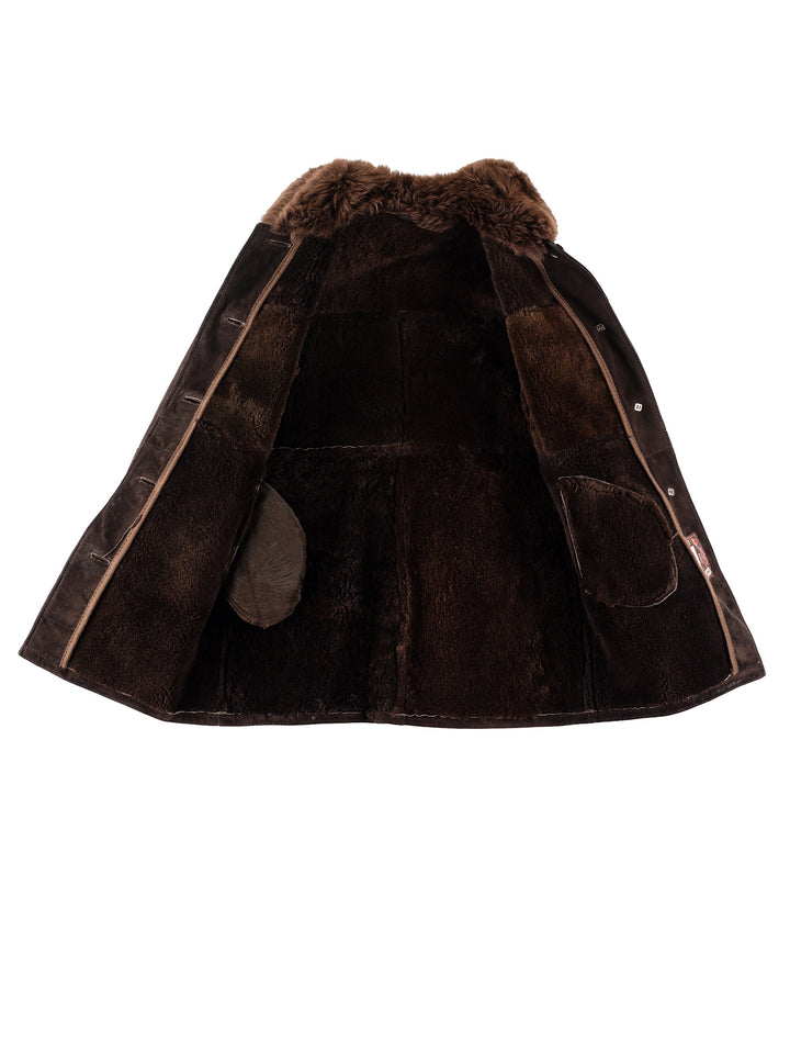 Vintage 70's Women Sheepskin Coat in BrownMN280