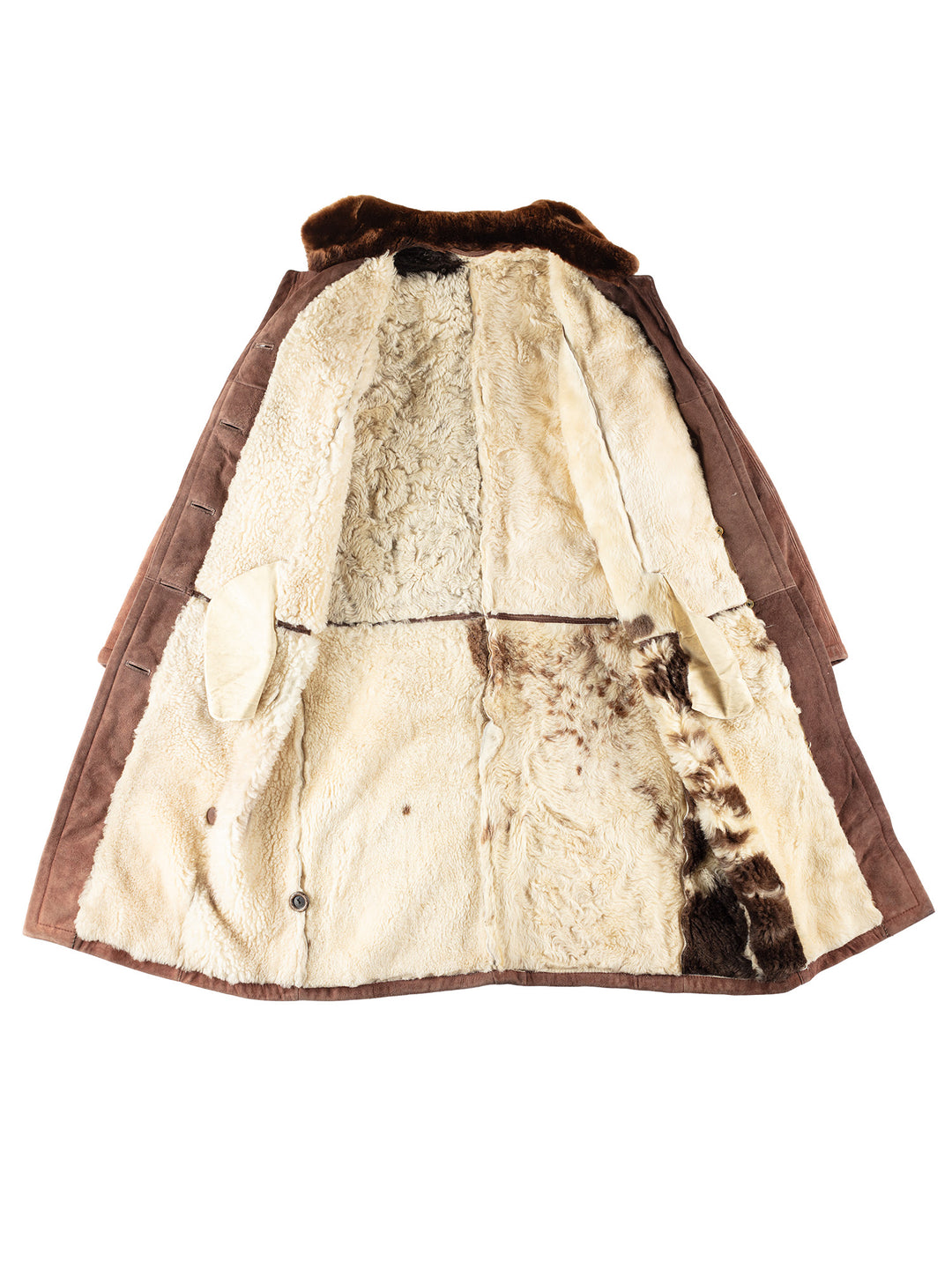 Vintage 70's Women Sheepskin Coat in BrownMN763