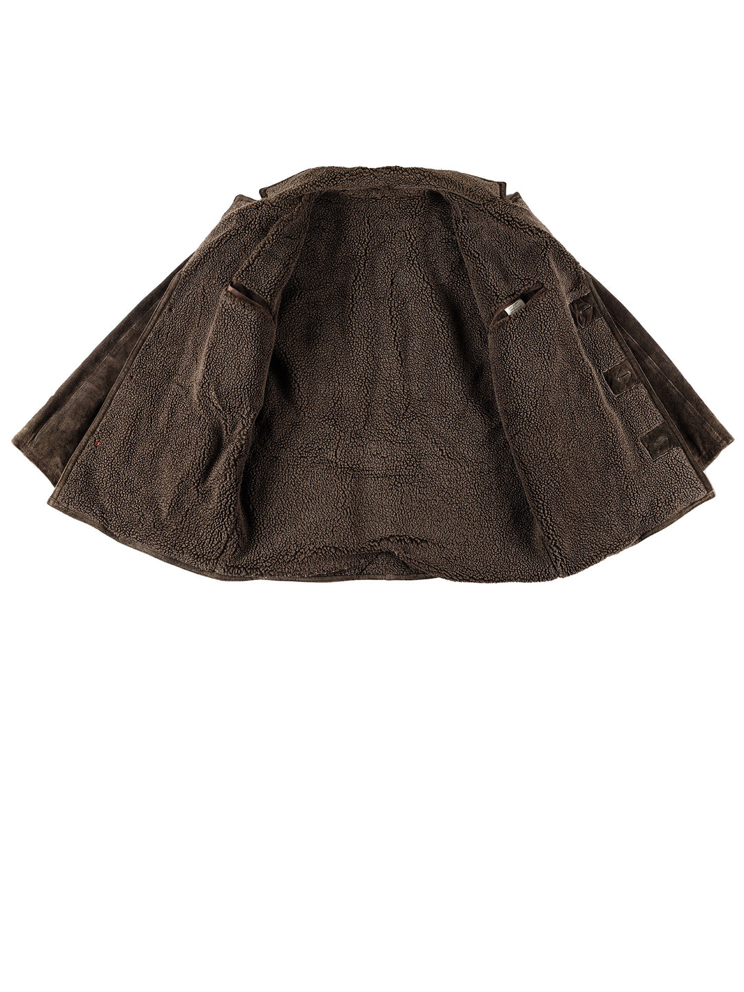 Vintage 80's Men Faux Sheepskin Coat in BrownVN644