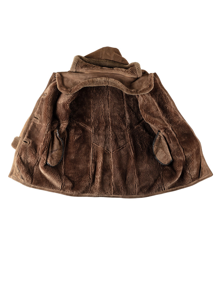 Vintage 70's Women Sheepskin Coat in BrownMN540