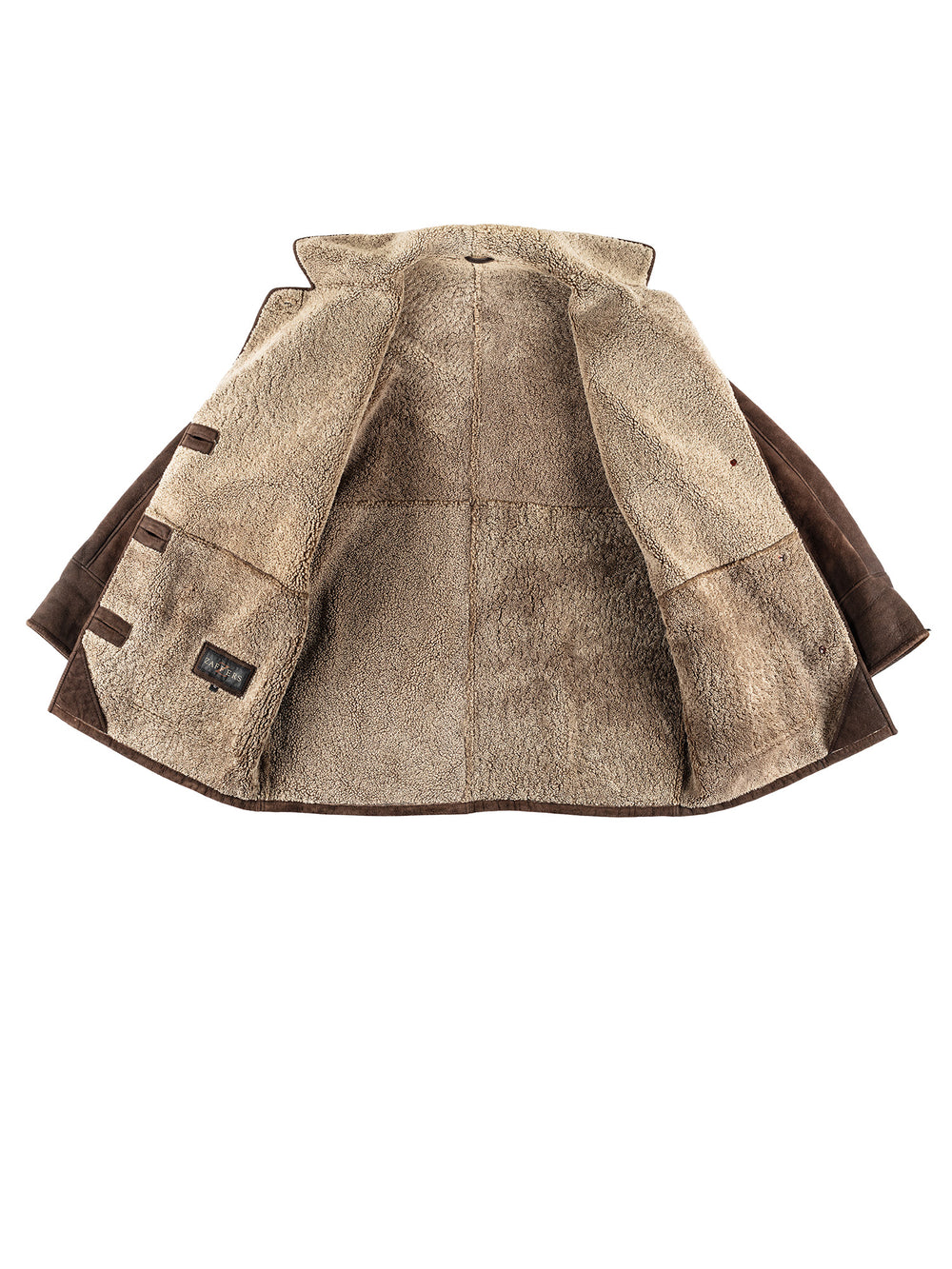 Vintage 80's Women Sheepskin Coat in BrownMN402
