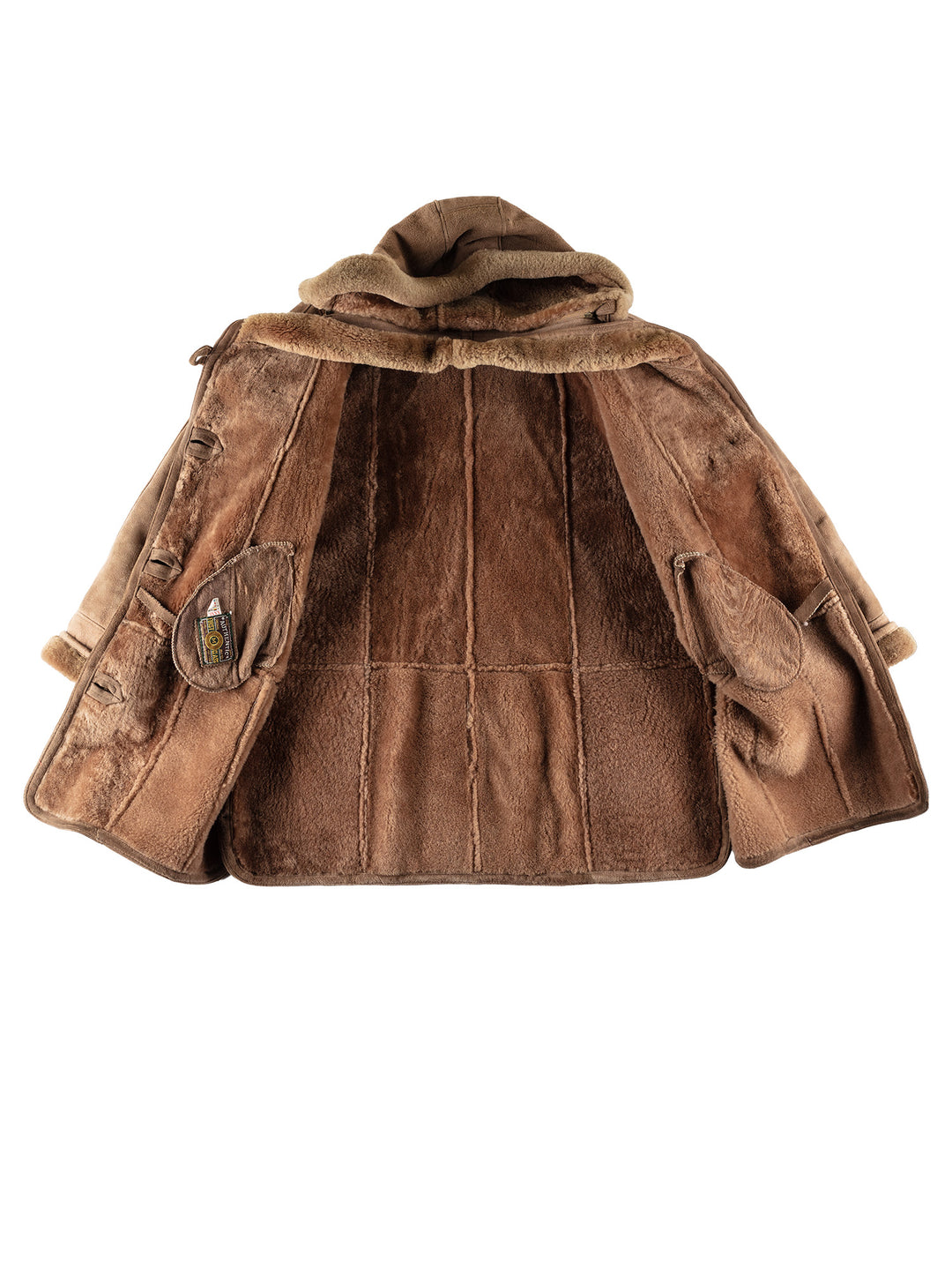Vintage 80's Women Sheepskin Coat in BrownMN696