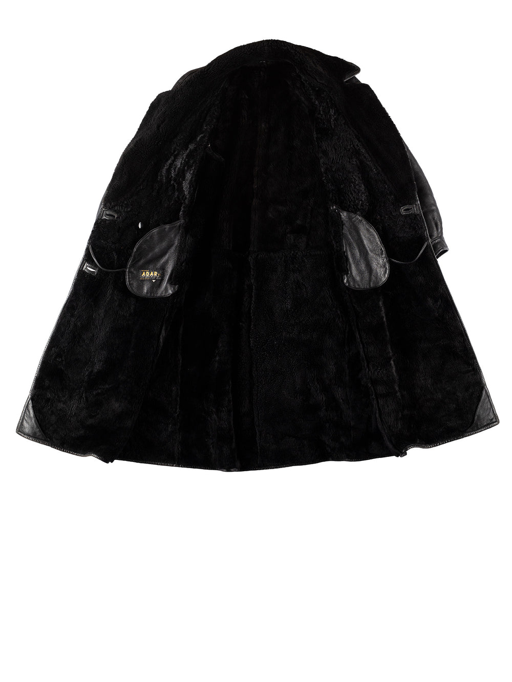 Vintage 80's Women Sheepskin Coat in BlackMN738