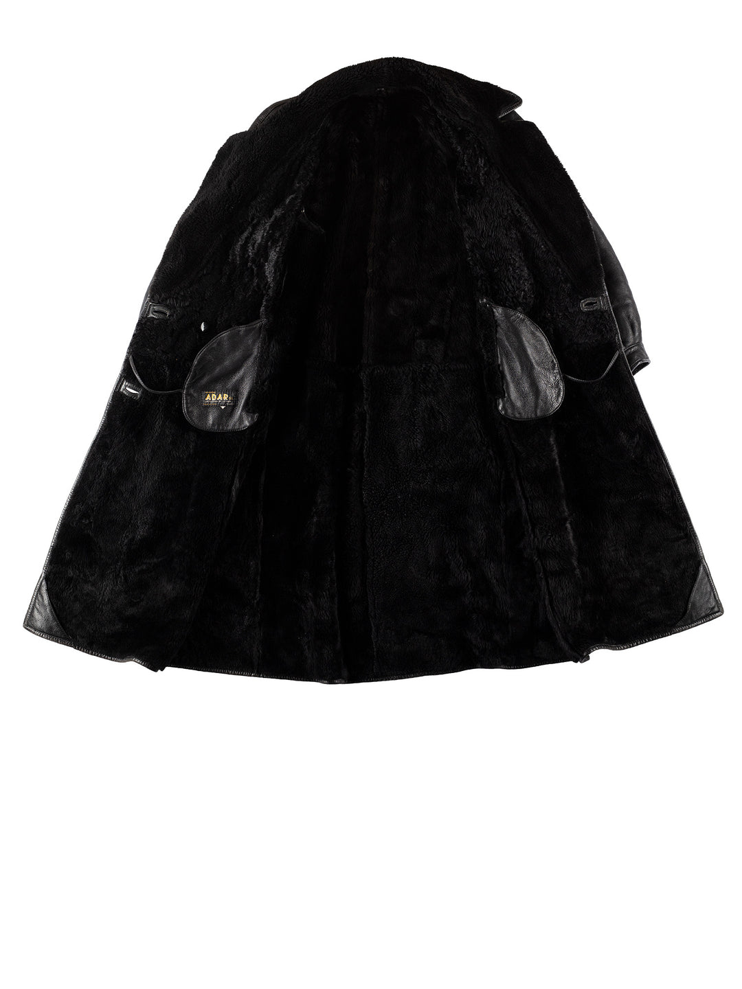 Vintage 80's Women Sheepskin Coat in BlackMN738