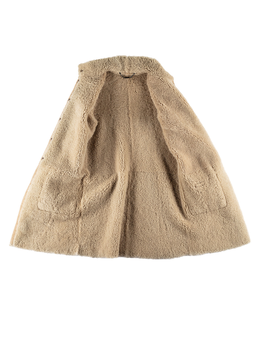 Vintage 70's Women Sheepskin Coat in BeigeMN461