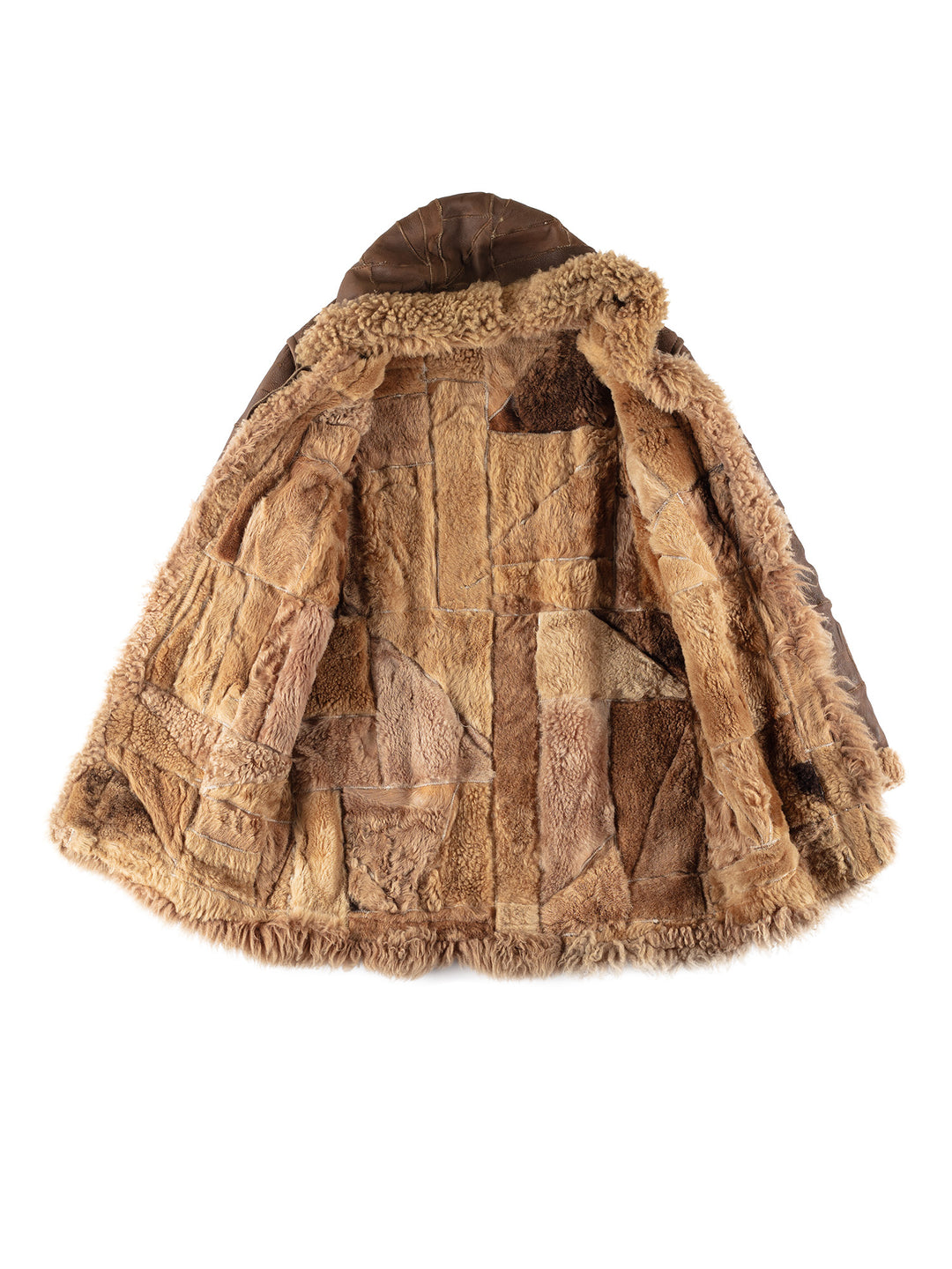Vintage 70's Women Sheepskin Coat in BrownMN759