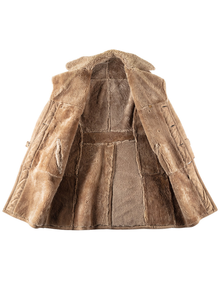 Vintage 70's Men Sheepskin Coat in BeigeVN412