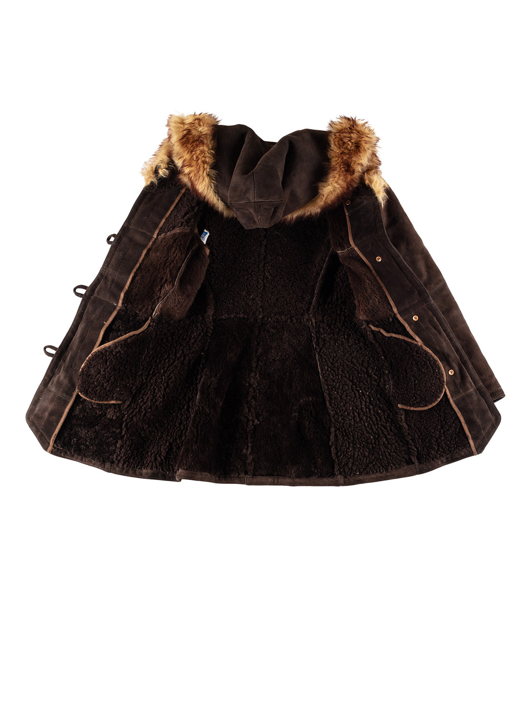 Vintage 70's Women Sheepskin Coat in BrownMN496
