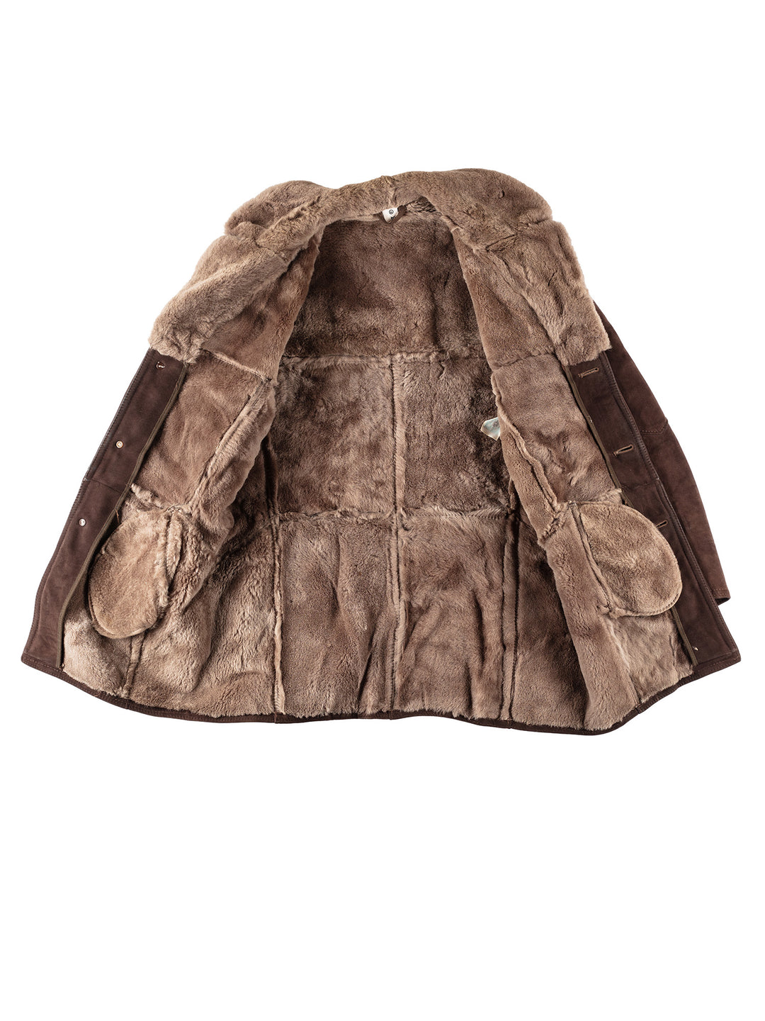 Vintage 70's Men Sheepskin Coat in BrownVN293