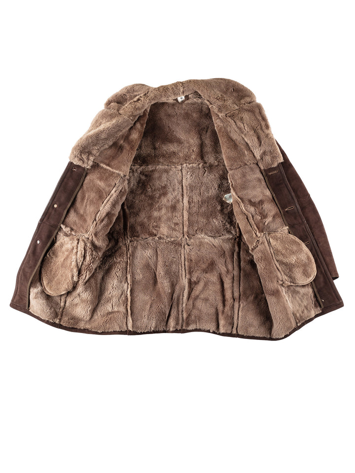 Vintage 70's Men Sheepskin Coat in BrownVN293
