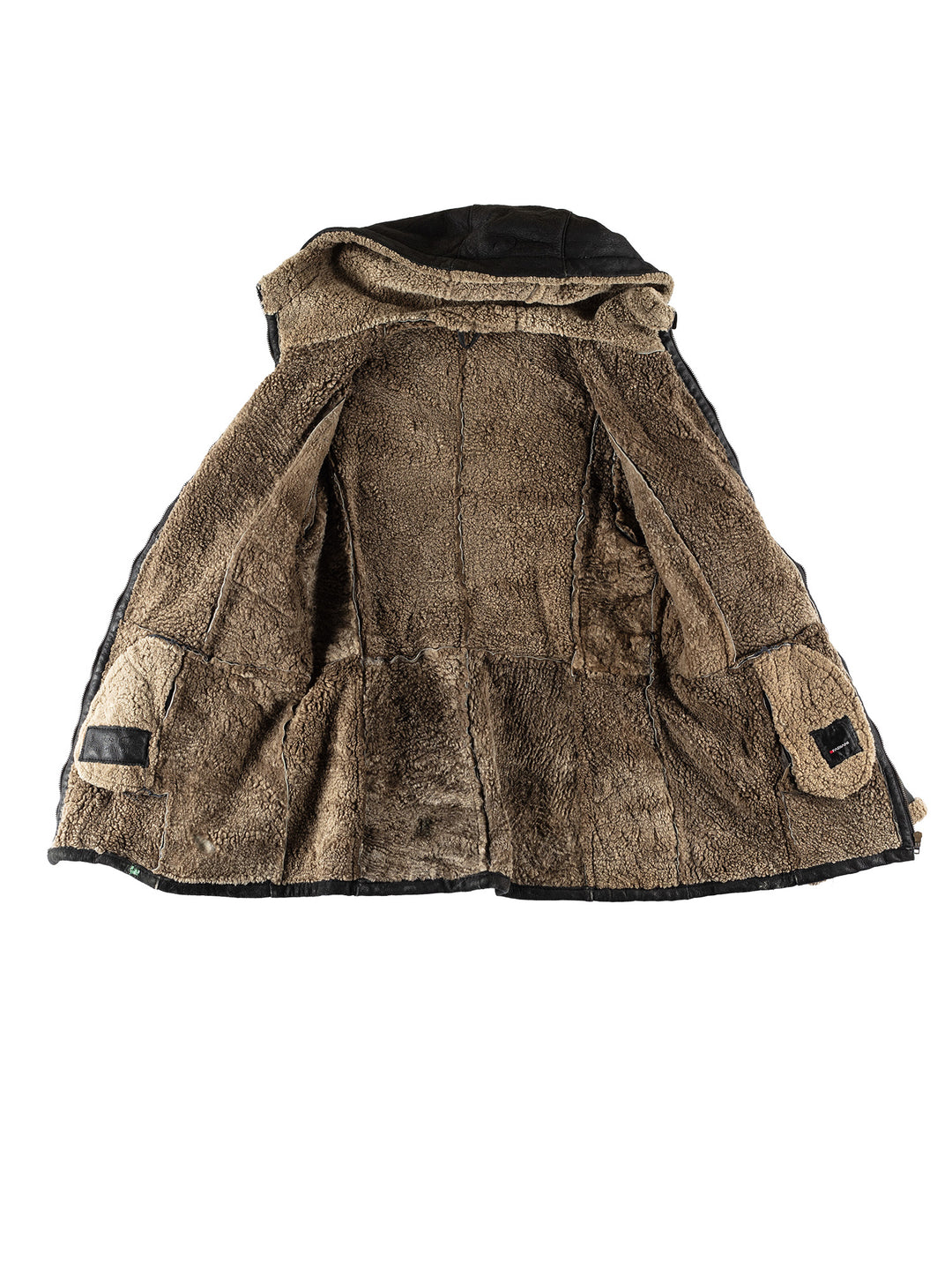 Vintage 80's Women Sheepskin Jacket in BlackMN800