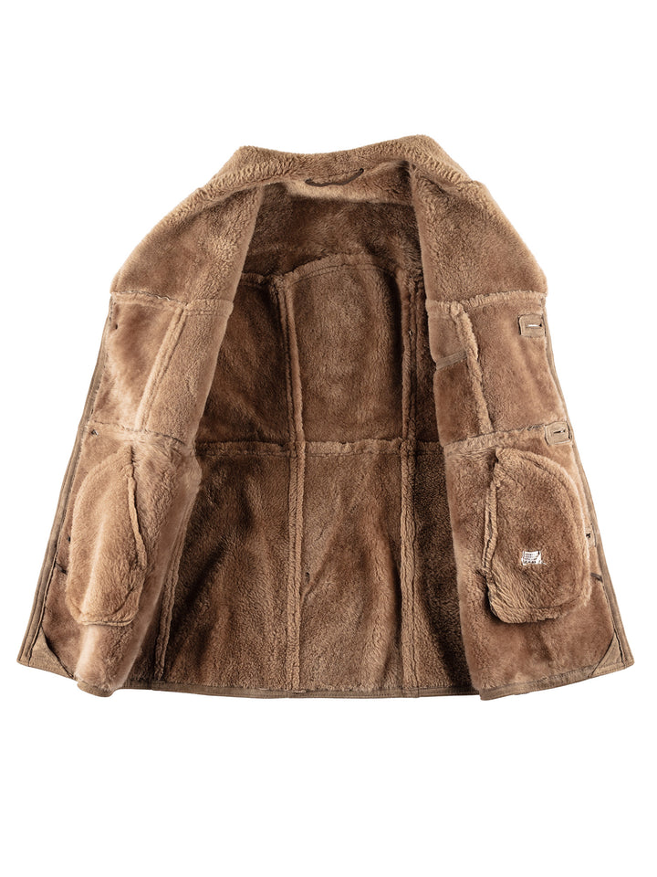 Vintage 70's Men Sheepskin Coat in BeigeVN441