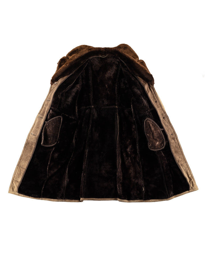 Vintage 70's Women Sheepskin Coat in BeigeMN745