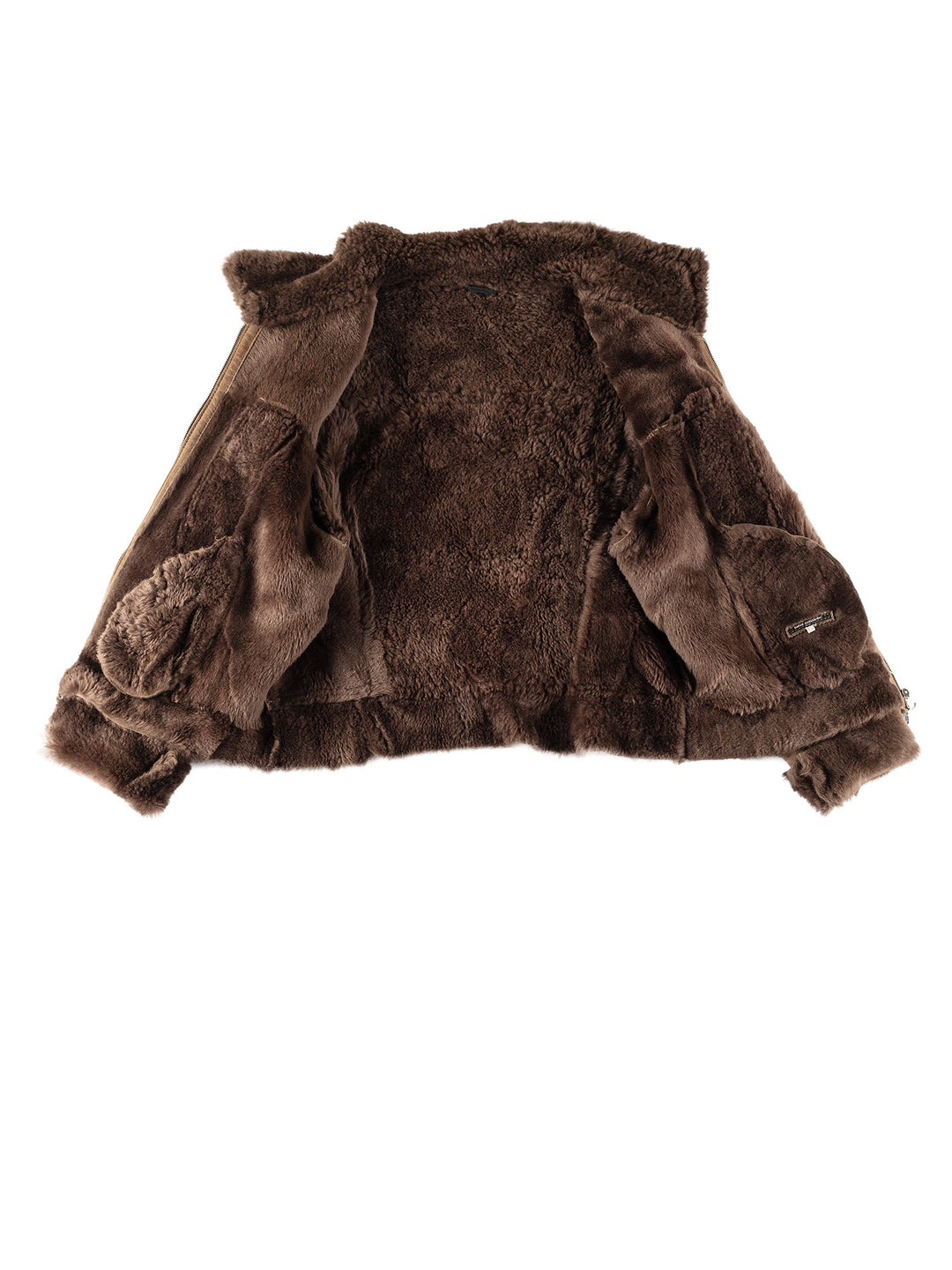 Vintage 70's Women Sheepskin Jacket in BrownMN474
