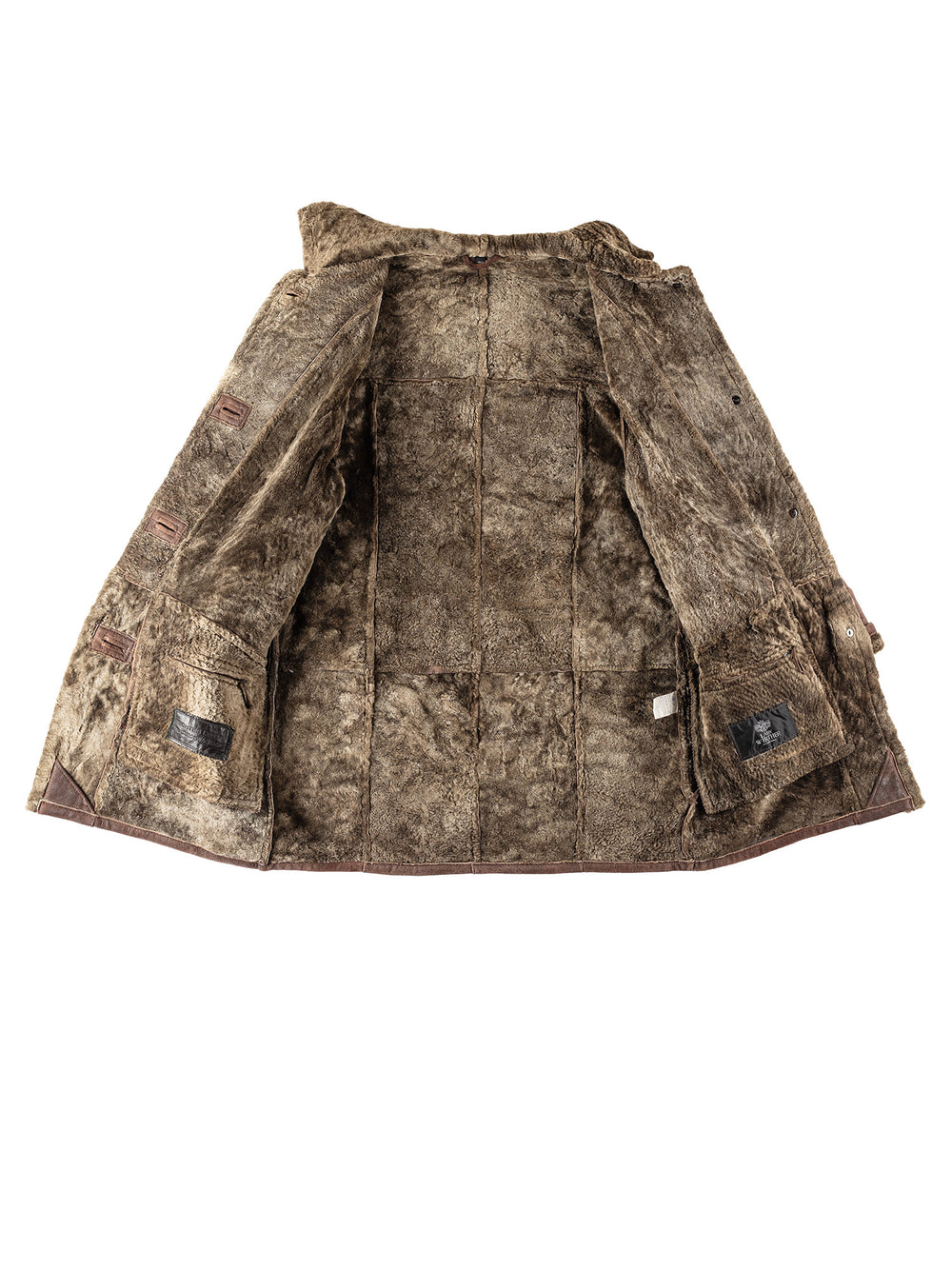 Vintage 80's Women Sheepskin Coat in BrownMN371