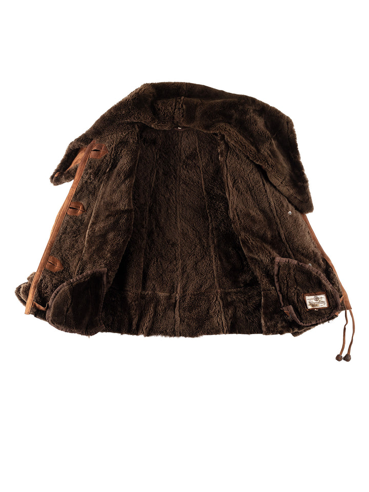 Vintage 70's Women Sheepskin Coat in BrownMN469
