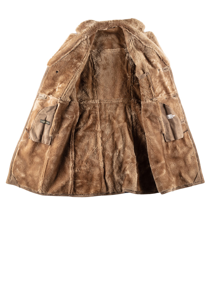Vintage 70's Men Sheepskin Coat in BeigeVN785