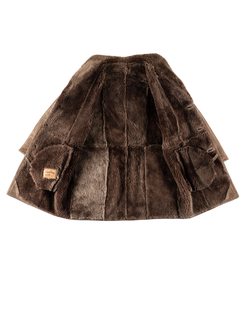 Vintage 80's Men Sheepskin Coat in BrownVN415