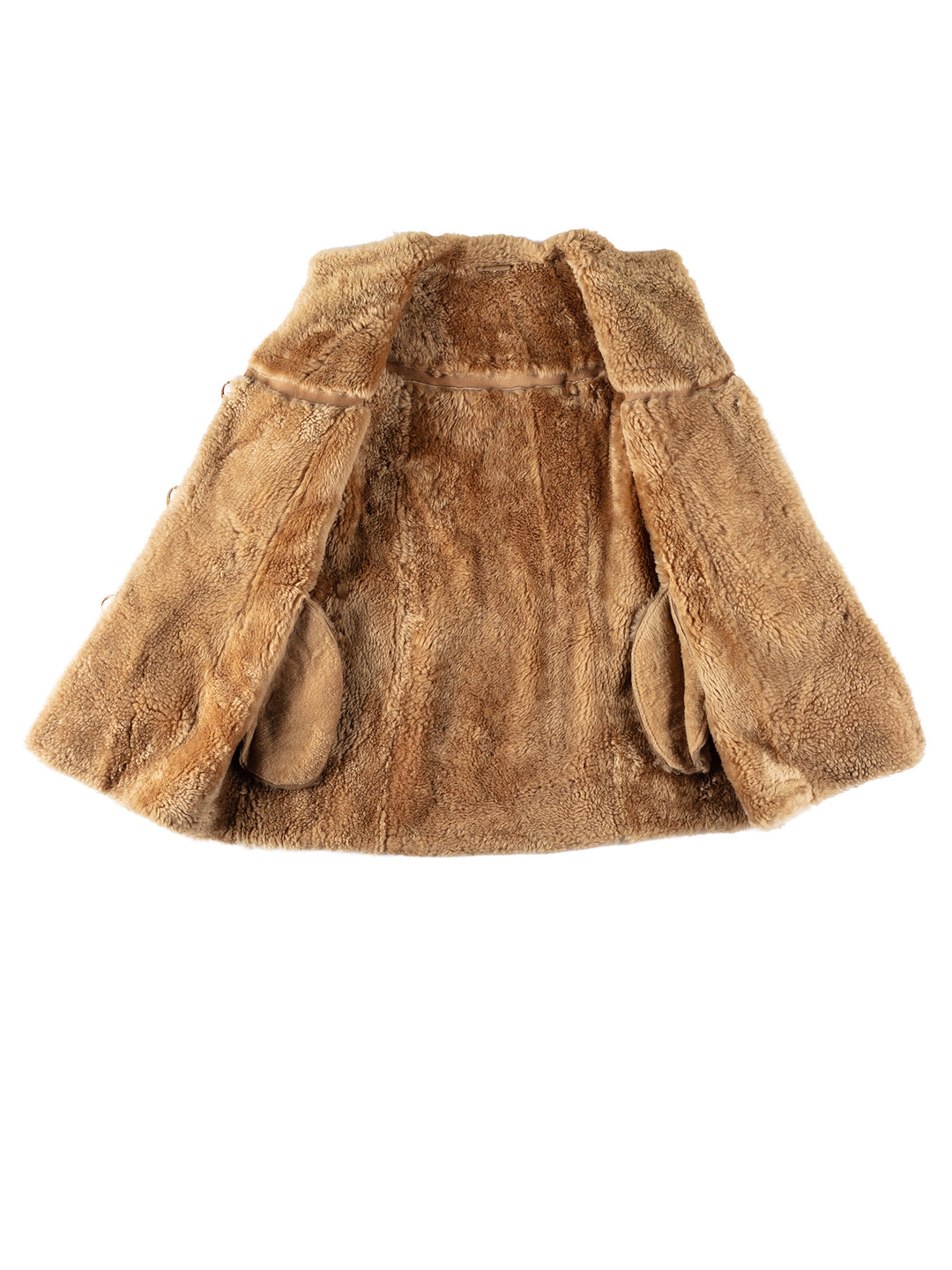 Vintage 70's Women Sheepskin Coat in BrownMN572