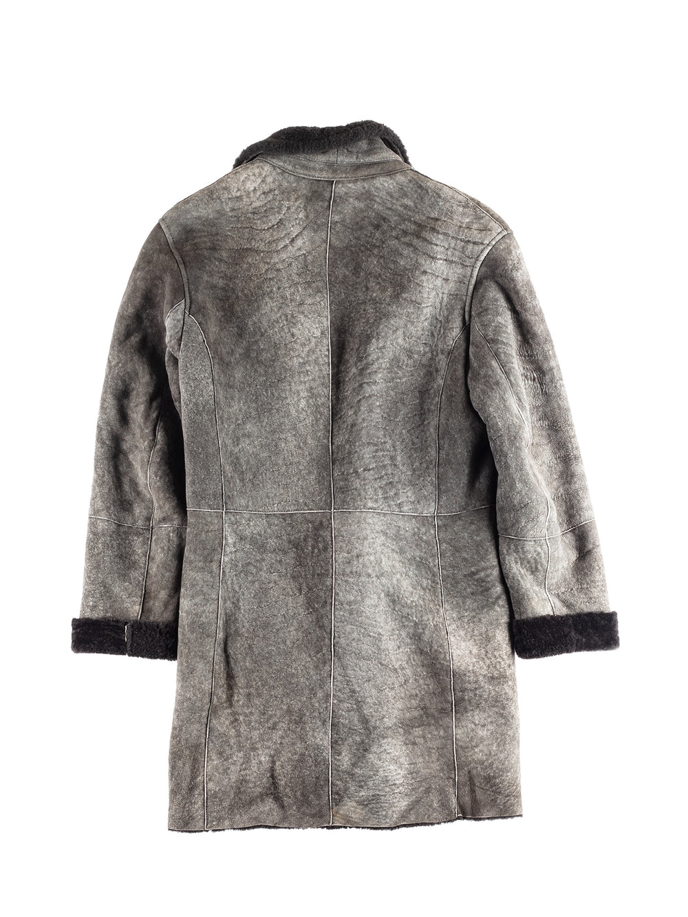 Vintage 00's Women Sheepskin Coat in Gray