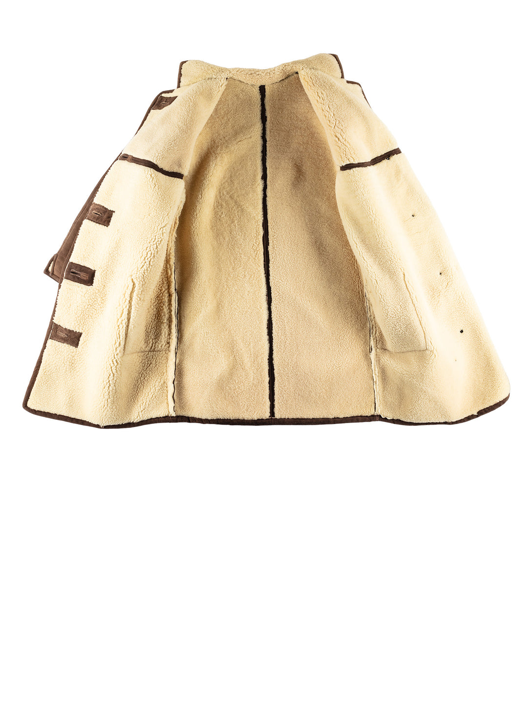 Vintage 80's Women Sheepskin Coat in BrownMN502