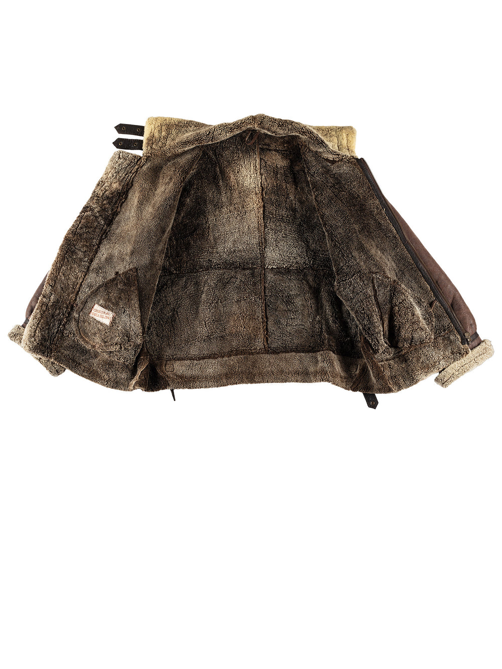 Vintage 80's Men Sheepskin Jacket in BrownVN694