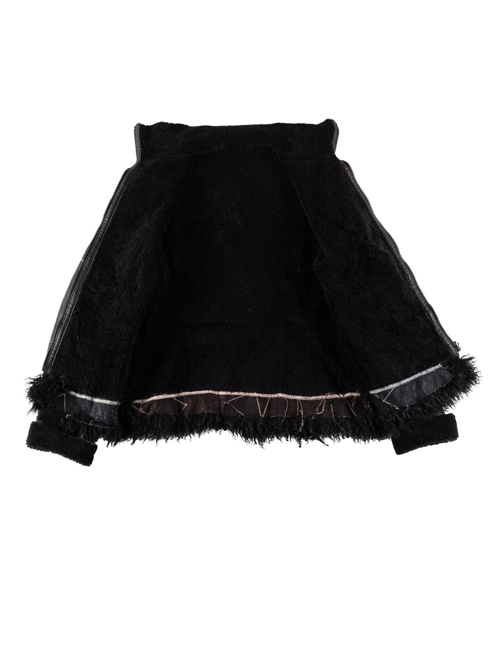 Vintage 70's Women Sheepskin Jacket in BlackMN615