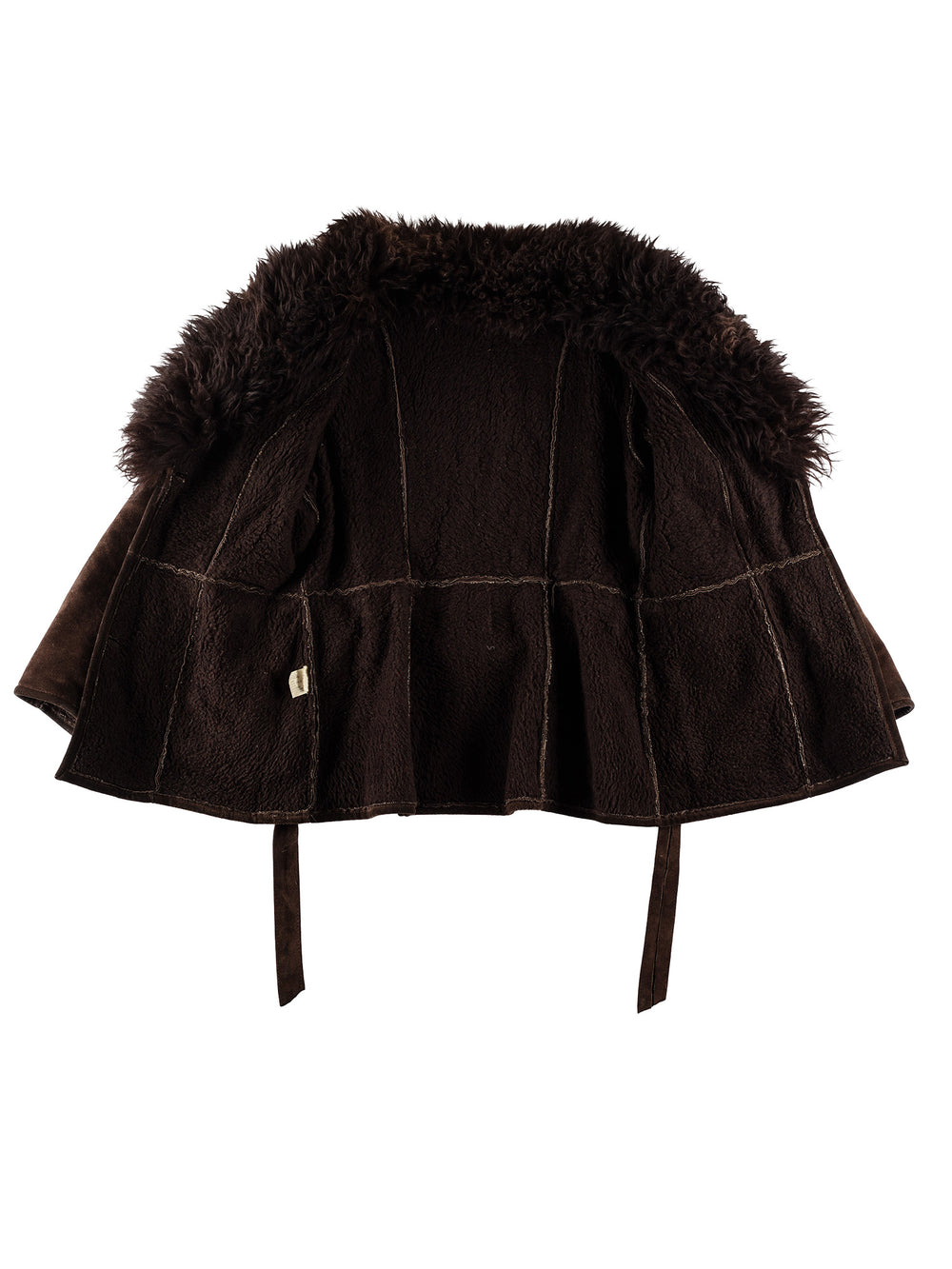 Vintage 70's Women Sheepskin Coat in BrownMN674
