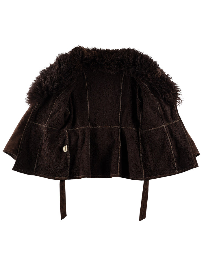 Vintage 70's Women Sheepskin Coat in BrownMN674