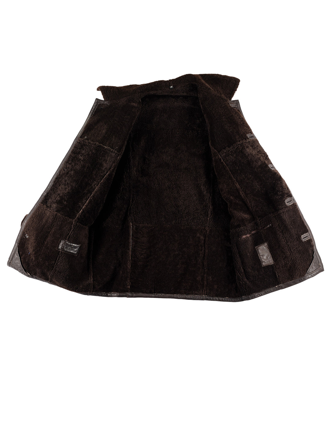 Vintage 80's Men Sheepskin Coat in BrownVN448