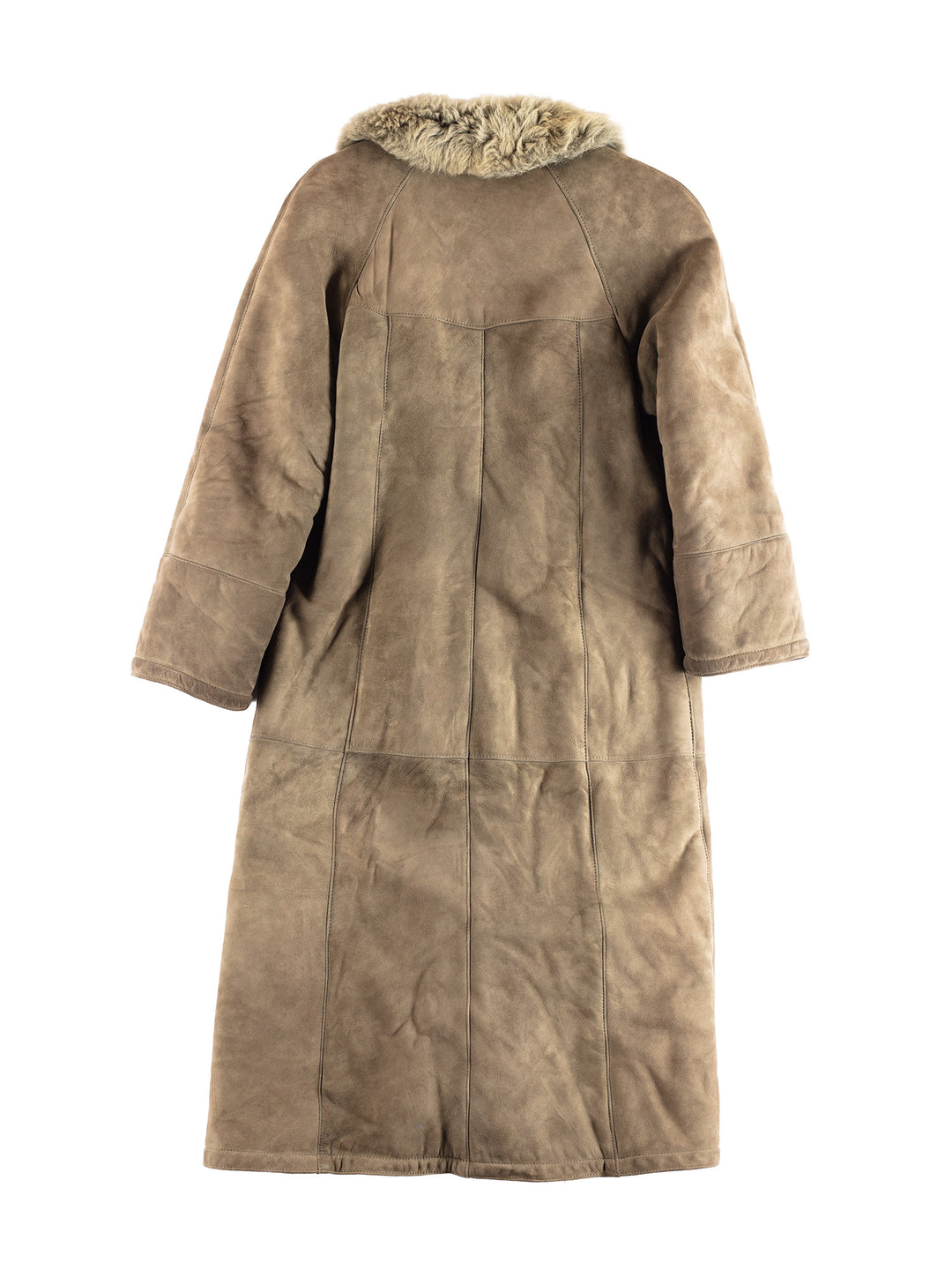 Vintage 70's Women Sheepskin Coat in Green