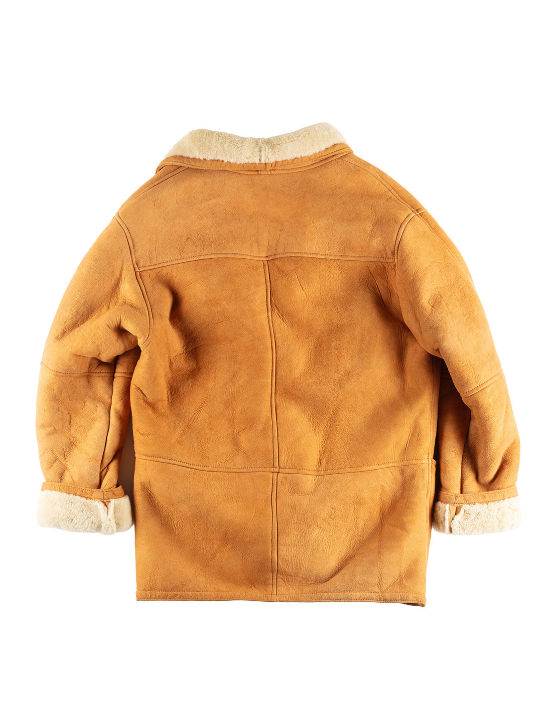 Vintage 80's Men Sheepskin Coat in Brown