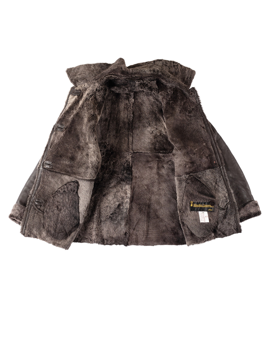 Vintage 80's Women Sheepskin Jacket in BrownMN362