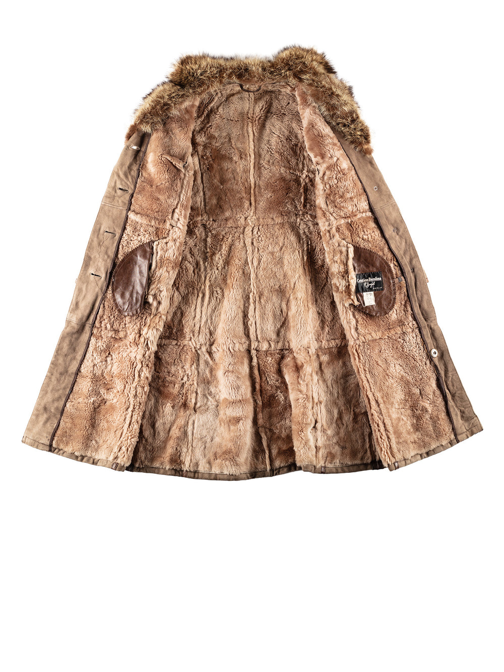 Vintage 70's Women Sheepskin Coat in BeigeMN817