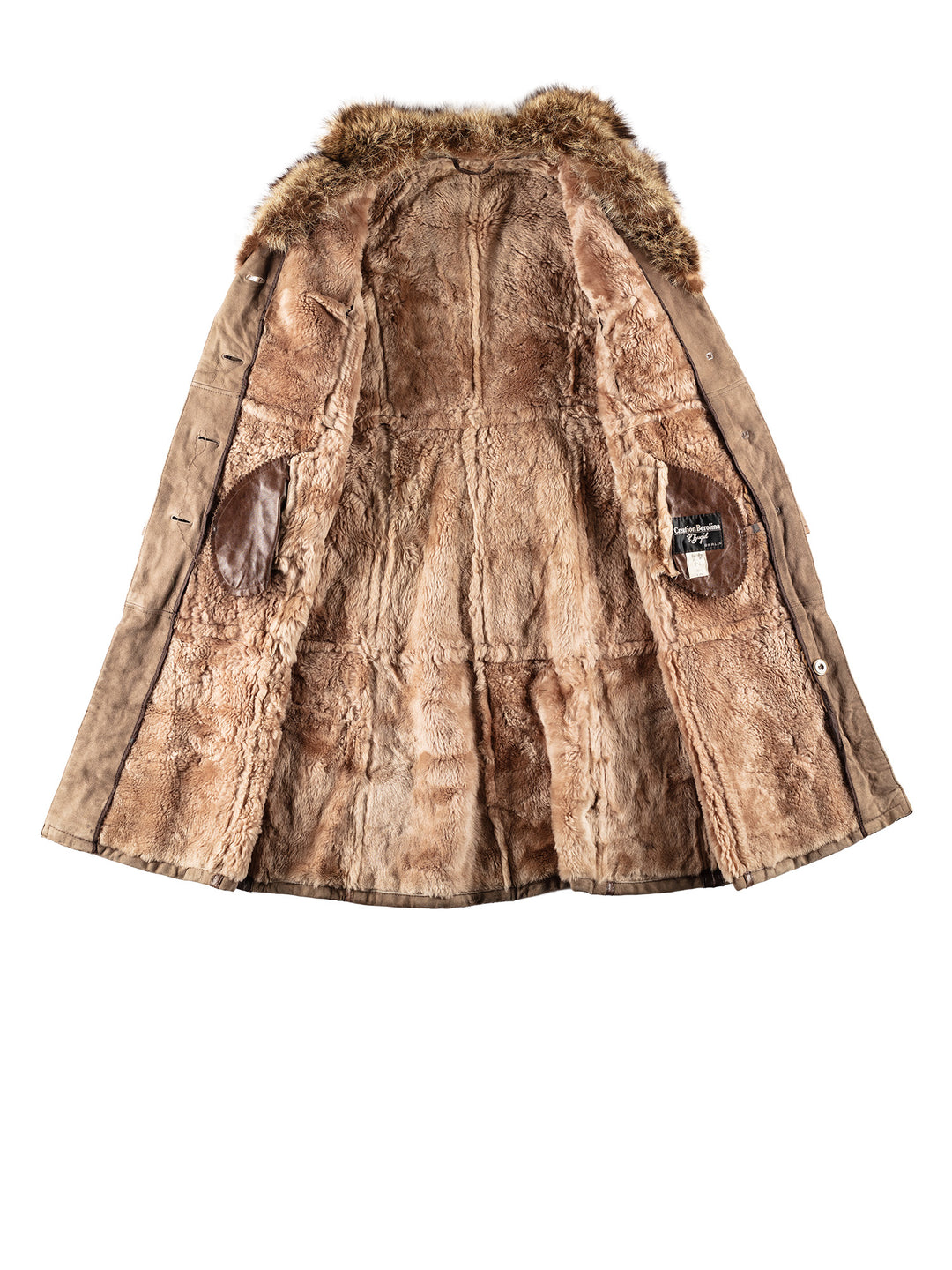 Vintage 70's Women Sheepskin Coat in BeigeMN817