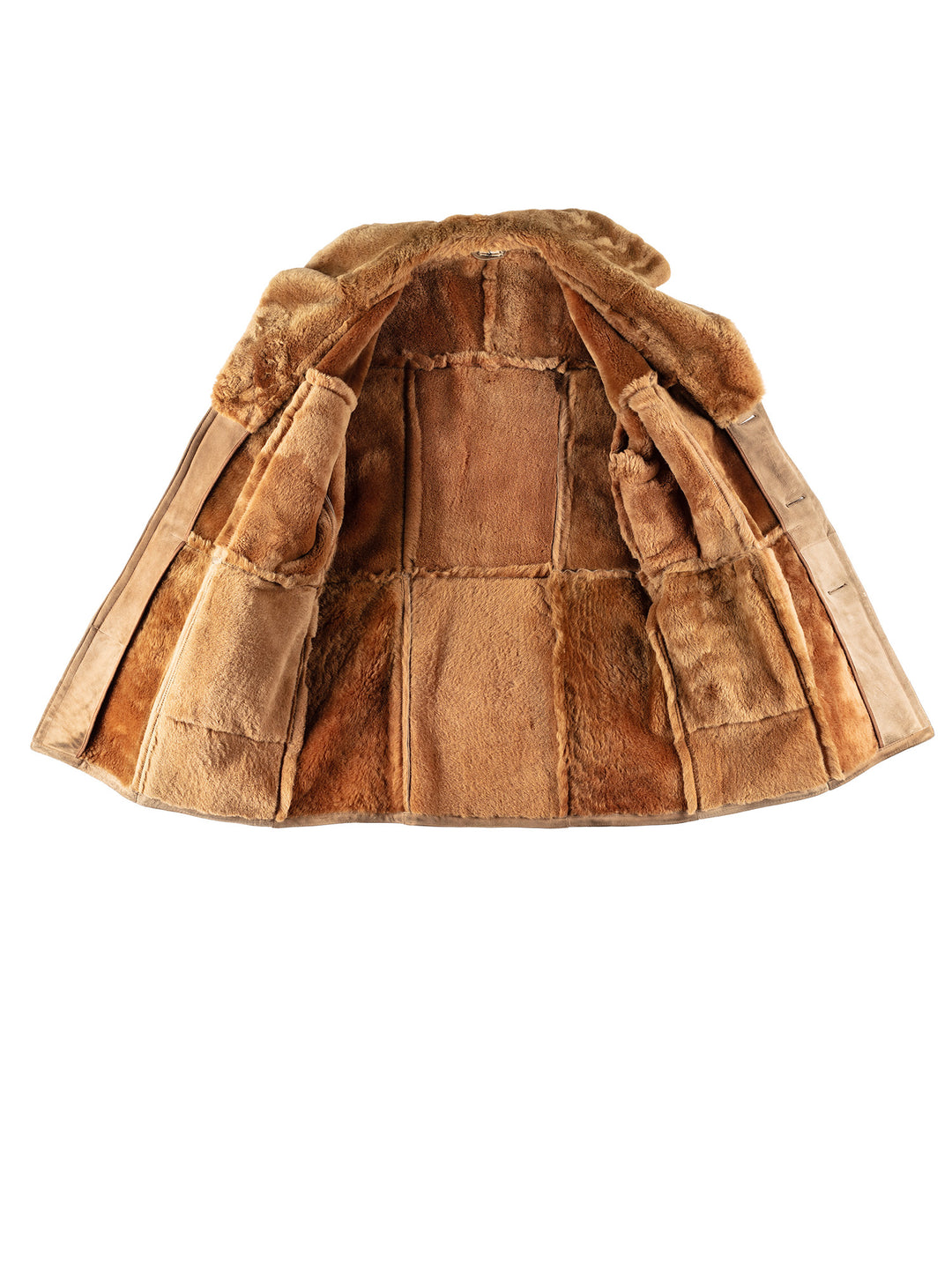Vintage 70's Men Sheepskin Coat in BrownVN676