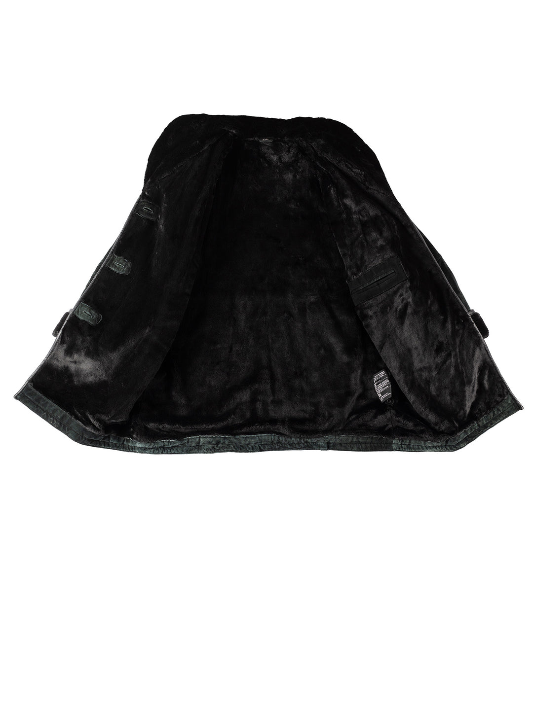 Vintage 80's Women Faux Sheepskin Coat in BlackMN364