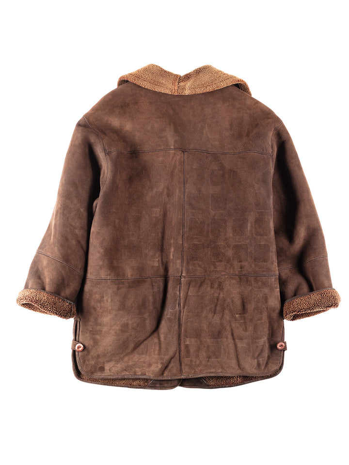 Vintage 00's Women Sheepskin Coat in Brown