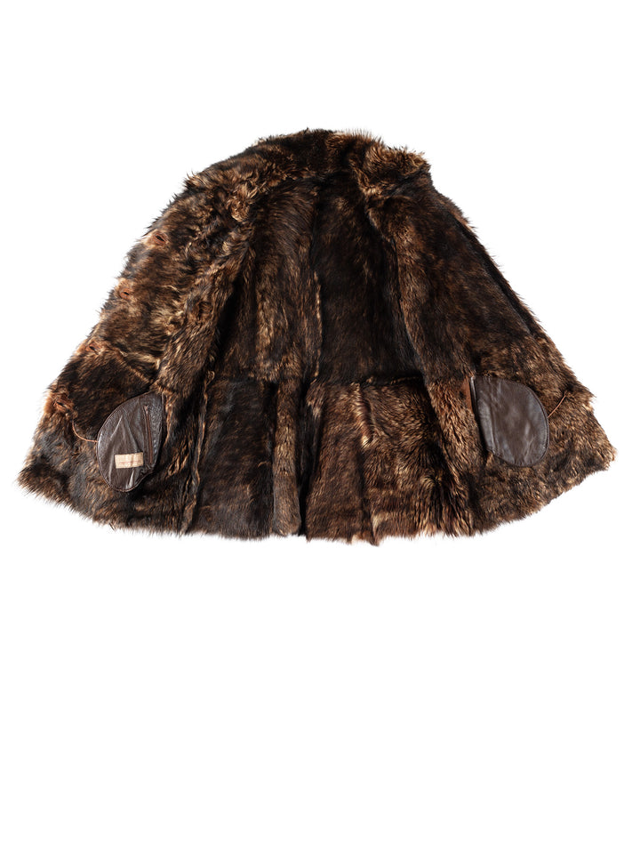 Vintage 70's Women Sheepskin Coat in BrownMN366