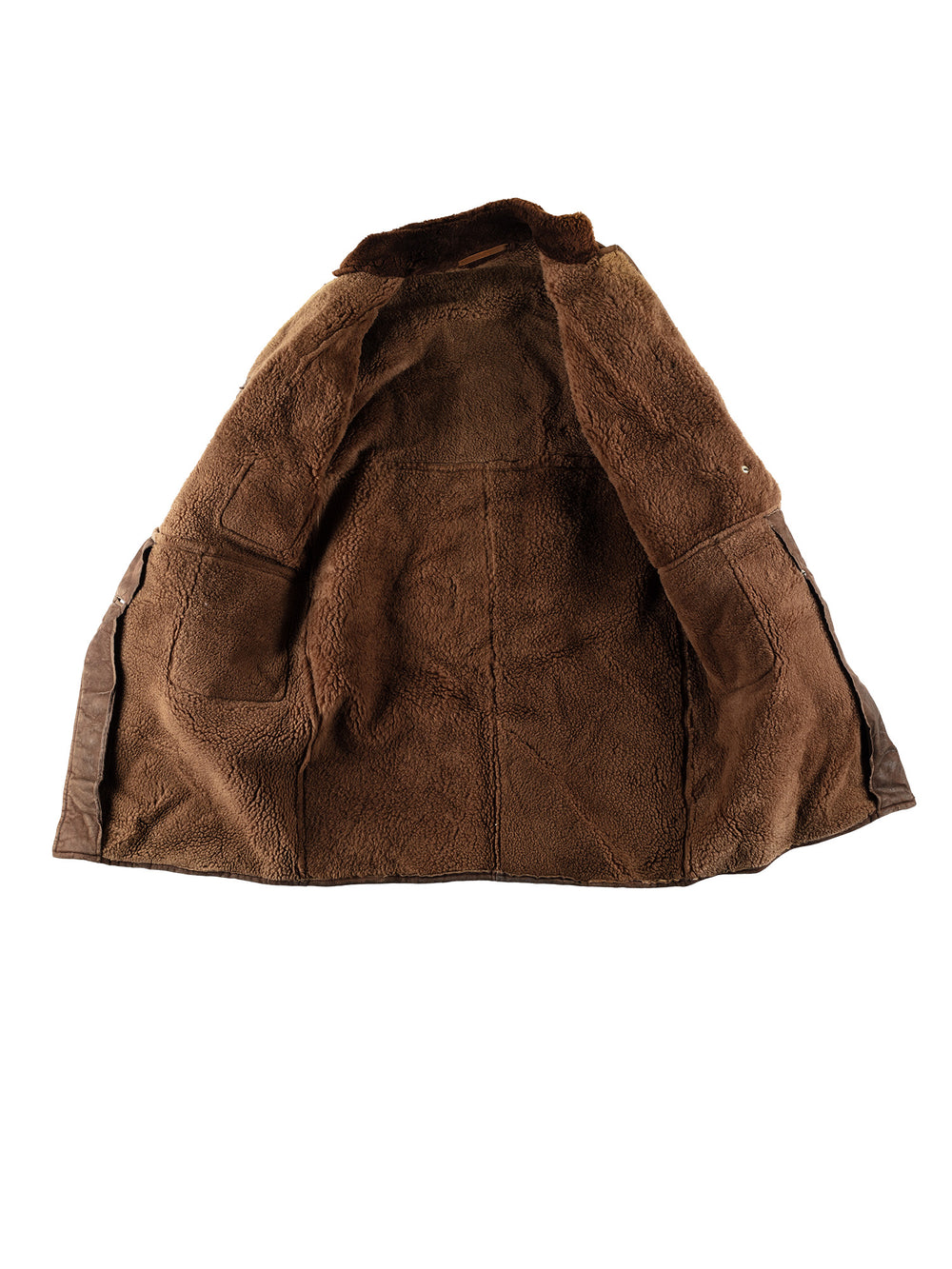 Vintage 90's Women Sheepskin Coat in BrownMN618