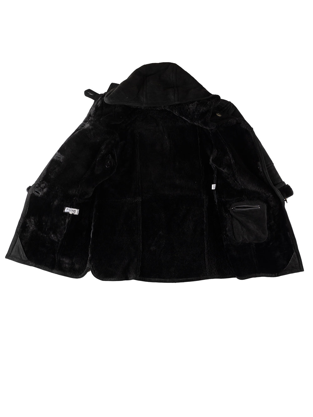 Vintage 80's Women Sheepskin Coat in BlackMN356
