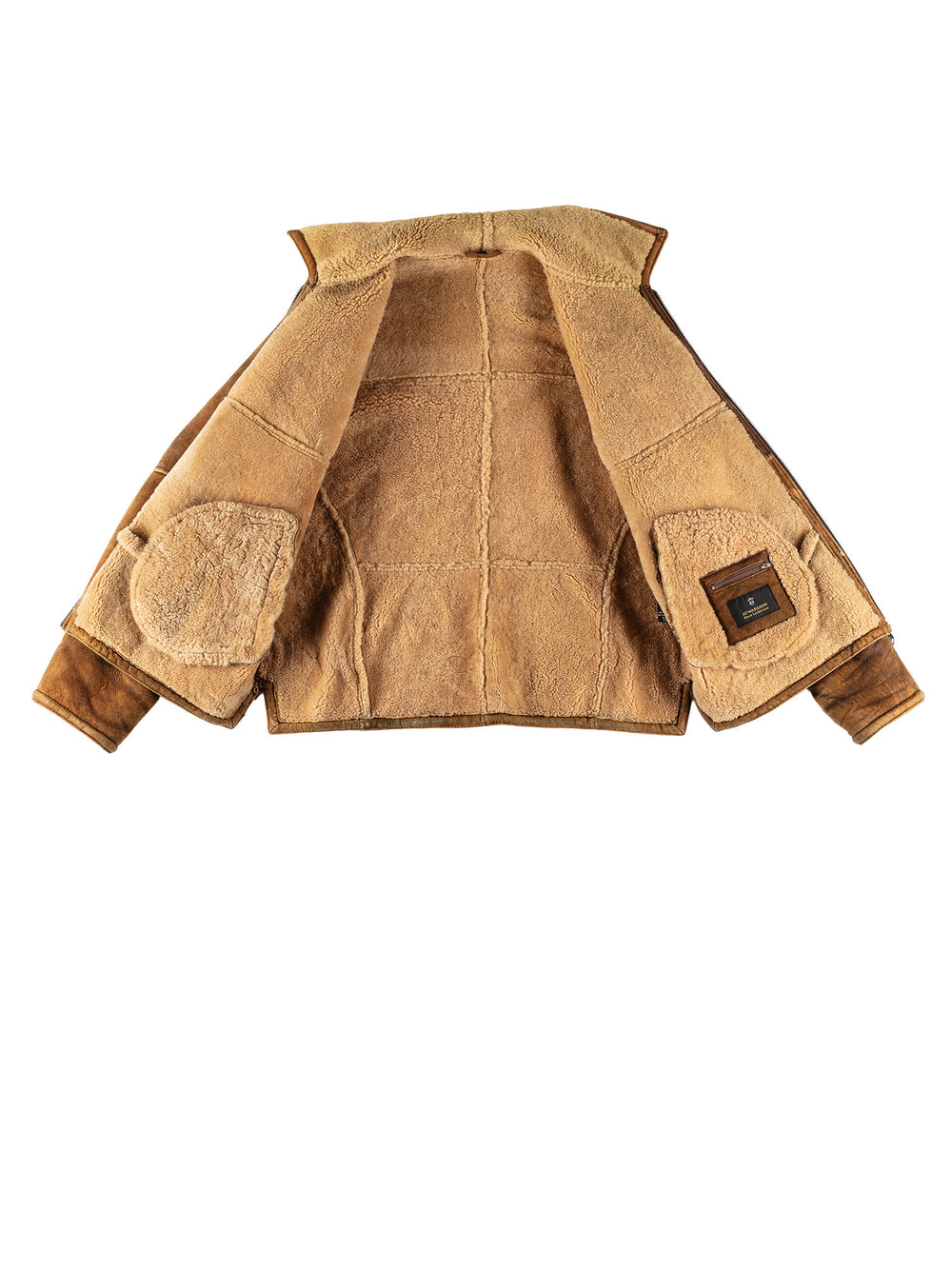 Vintage 80's Men Sheepskin Jacket in BrownVN700