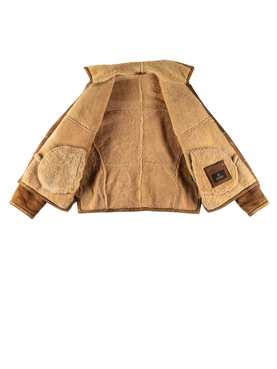 Vintage 80's Men Sheepskin Jacket in BrownVN700